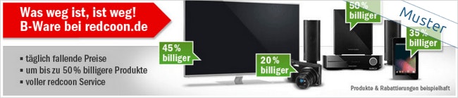 Redcoon-B-Ware Auch günstige B-Ware gibt es bei Redcoon.