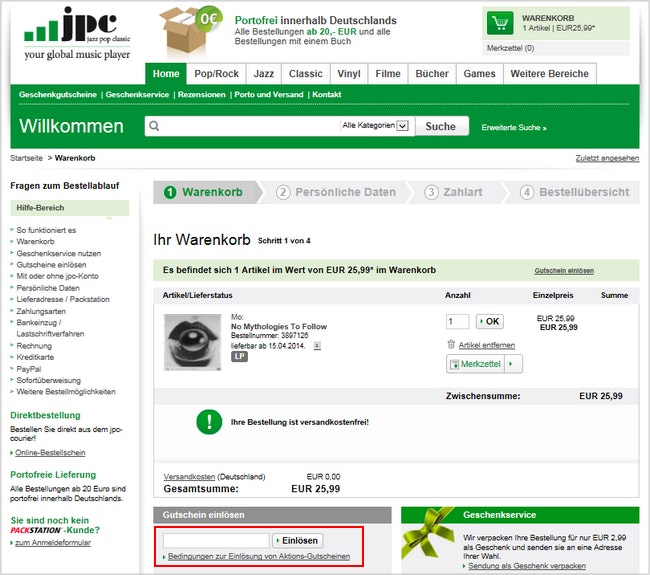 Jpc Gutschein Geschenkgutscheine Im Oktober 2020 Sparwelt