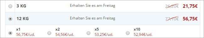 Hohe Ersparnis dank Mengenrabatt Mengenrabatte sorgen für eine hohe Ersparnis