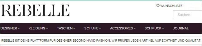 REBELLE-Angebot Gebrauchte Designermode bei REBELLE shoppen