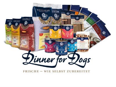 Gratis Tierfutterprobe (Hund od. Katze) bei Dinner for Dogs