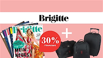 5x "Brigitte" für 12,90€ + Reisetaschen-Set