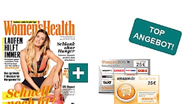 10x "Women's Health" für 39€ + 25€ Prämie