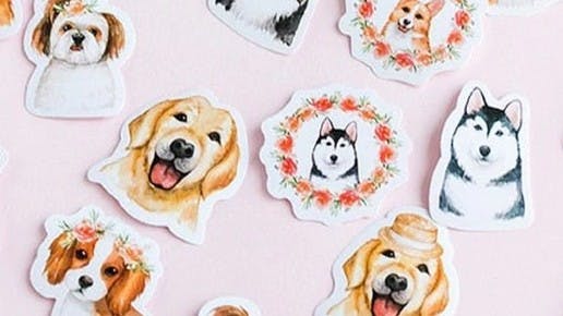 Gratis Hunde-Sticker und Notizblock gegen 3,95€ Versandkosten