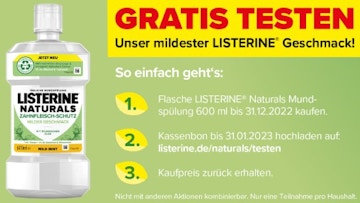 Listerine - Naturals Mundspülung Gratis testen
