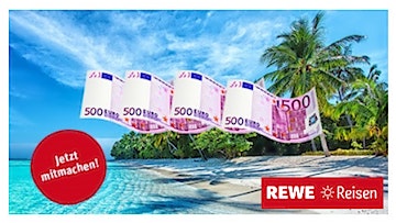 Gewinne einen 2.000€ Reise-Gutschein mit REWE Reisen