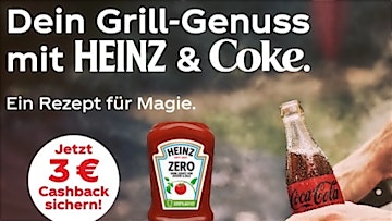 Heinz & Coca Cola - 3€ zurück beim Kauf von Aktionsprodukten