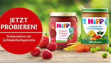 HiPP - HiPP Premium Frucht oder 100% pflanzlich Gläschen gratis testen