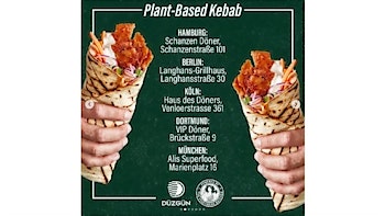 Kostenloser veganer Döner in Berlin, Hamburg, Köln, Dortmund und München