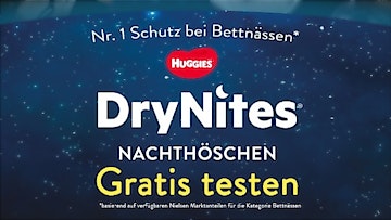DryNites Nachthöschen - Gratis testen