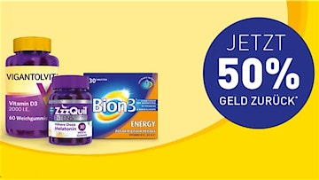 Bion3,  Vigantolvit, ZzzQuil - 50% Cashback