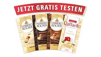 Ferrero Pralinen Tafel - Gratis testen